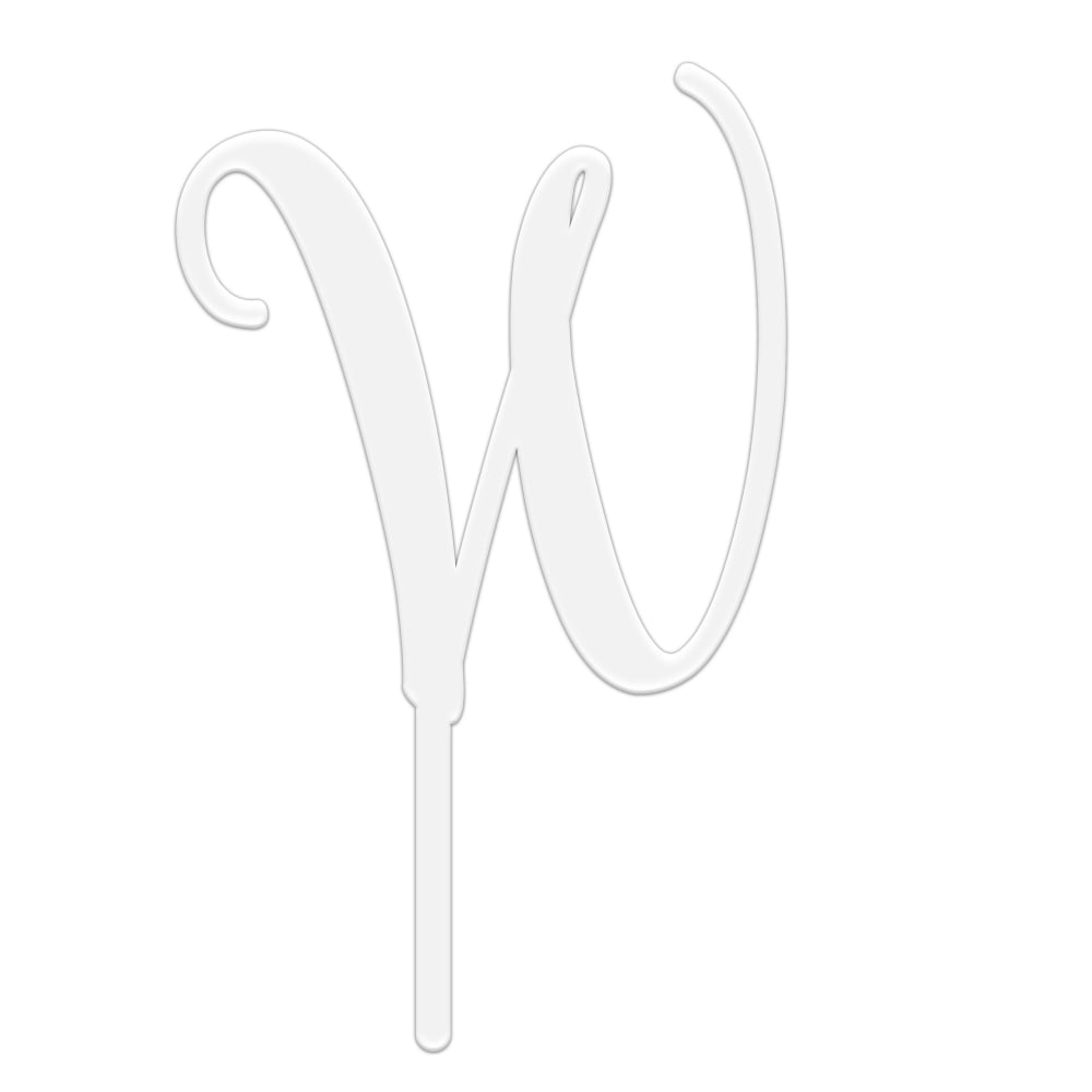 MAKE A WISH - White Alphabet Acrylic Cake Topper