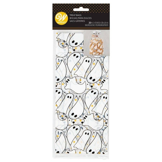 WILTON Ghost Standard Treat Bags x20