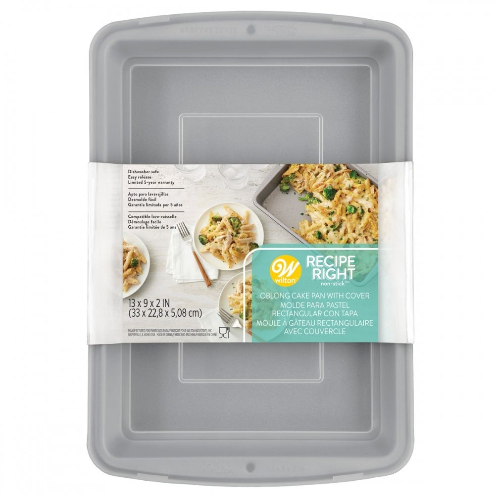 WILTON Oblong Pan with Cover 32.5cm x 22.5cm